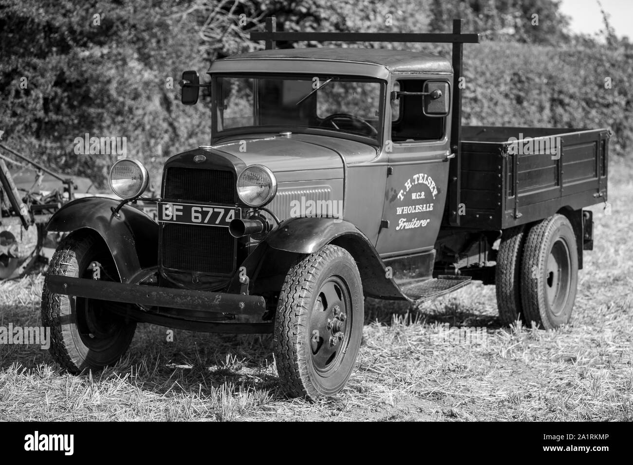 Vintage Ford Truck, 1930, BF 6774 at the Chew Stoke Vintage Tractor and Ploughing Display 2019 Stock Photo