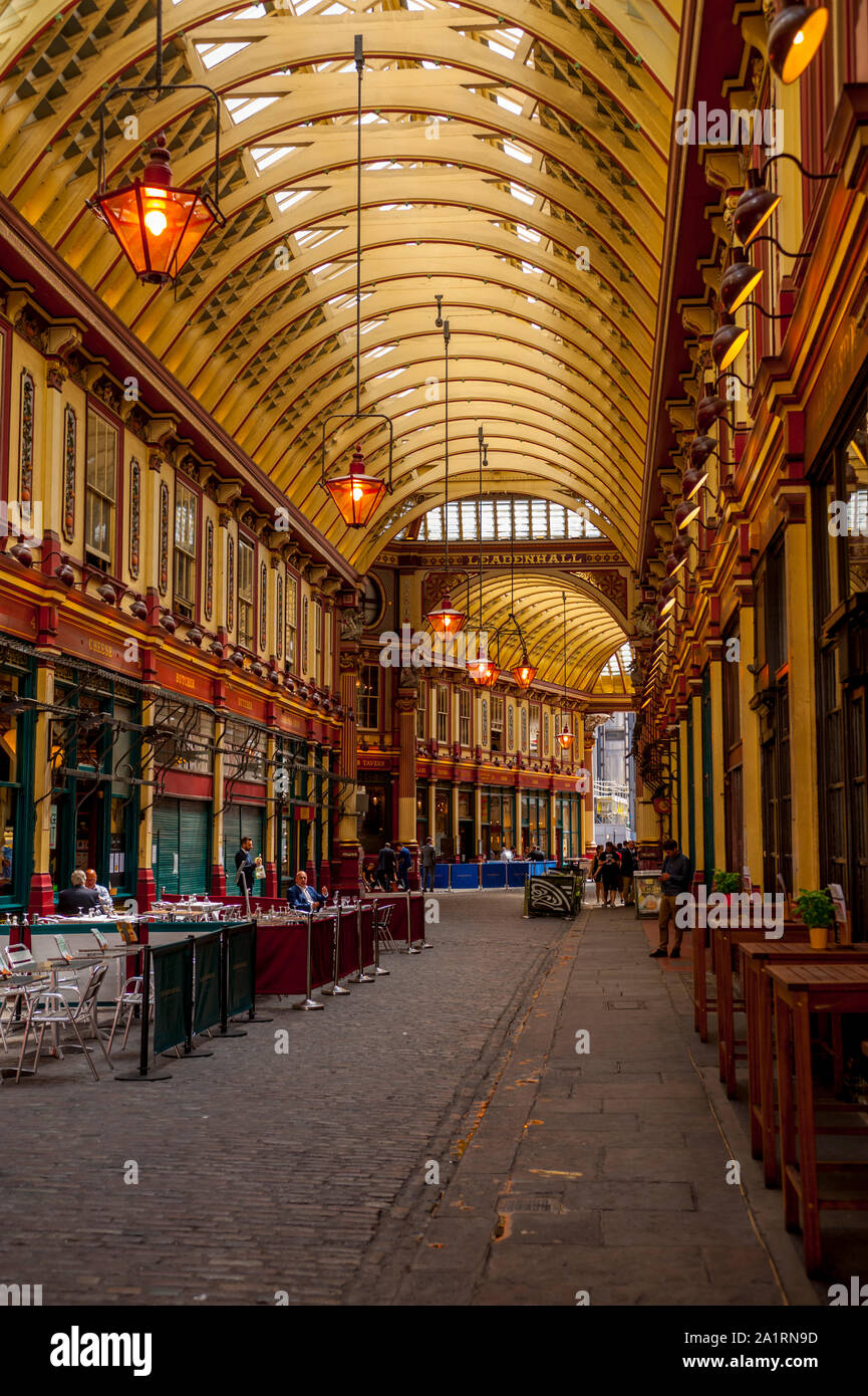 East Arcade of Leadenhall Market in the city of London Stock Photo