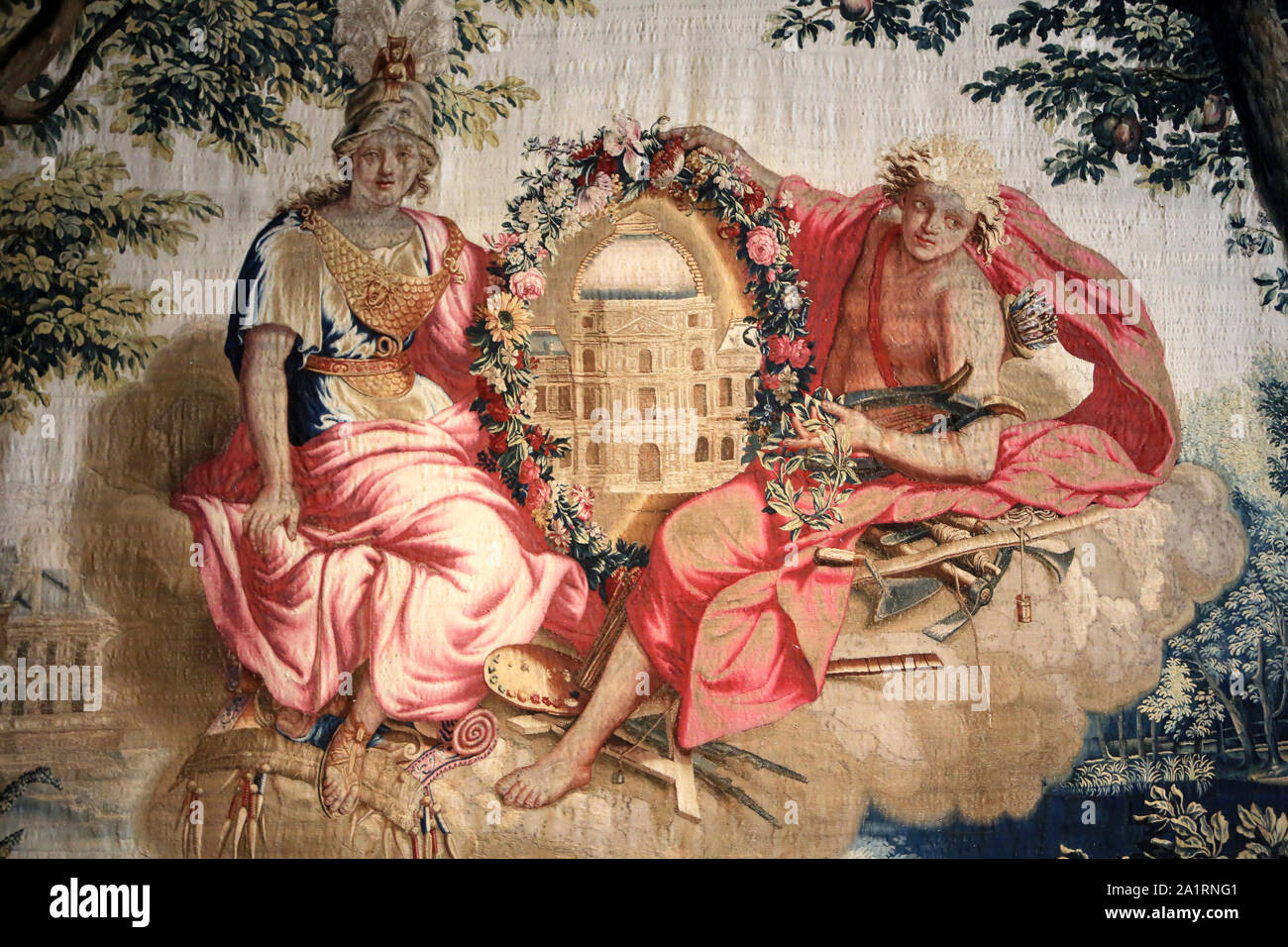 L'Eté. 1673. A partir d'une série de tapisseries des Gobelins sur les saisons, d'aprs des dessins de Charles Le Brun. 1619-1690. Antichambre de l'imp Stock Photo