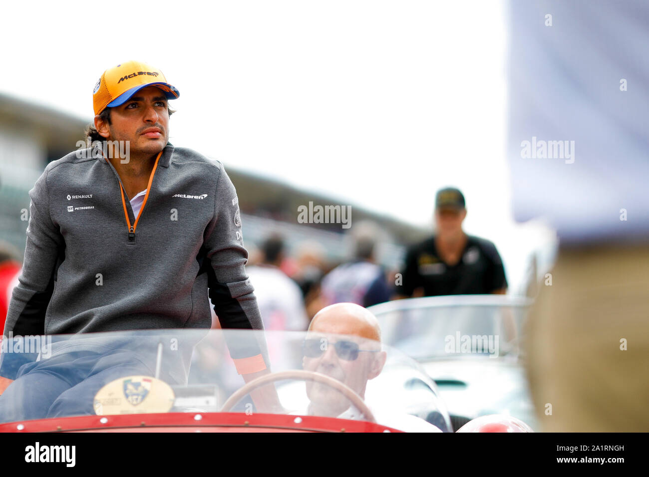 CARLOS SAINZ Jr of McLaren F1 Team at the Formula 1 Italian Grand Prix at Monza Eni Circuit in Monza, Italy. Stock Photo