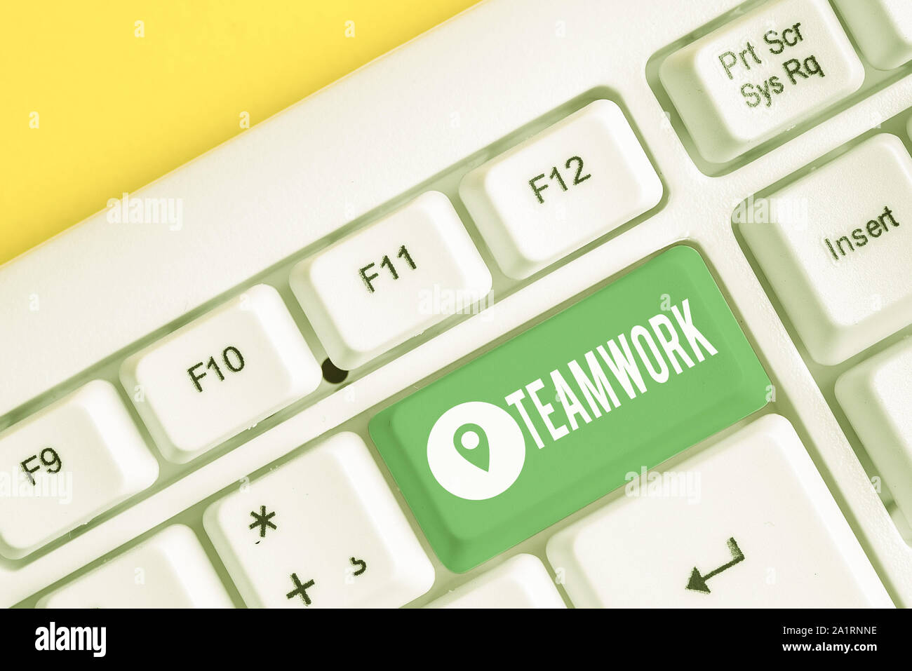 Team Computer. Sign Text sign showing Teamwork. Business photo text Group of showing who ...
