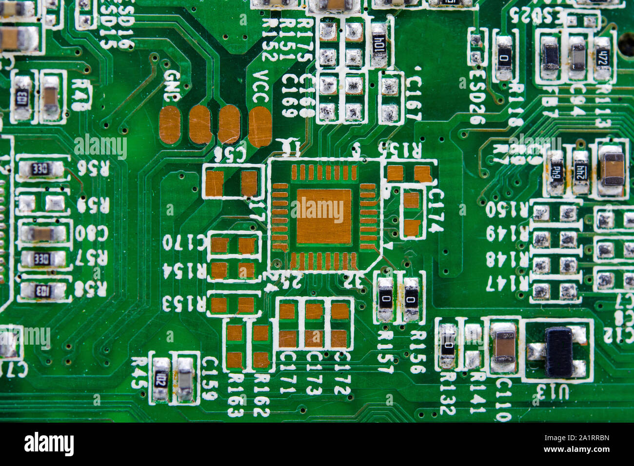 Close up blank microchip on Electronic circuit board Stock Photo - Alamy