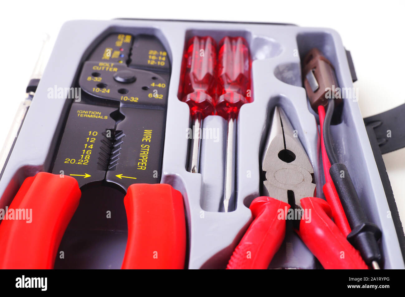 Box Tools Componenent Tool box electrical tools components hi-res stock photography and ...