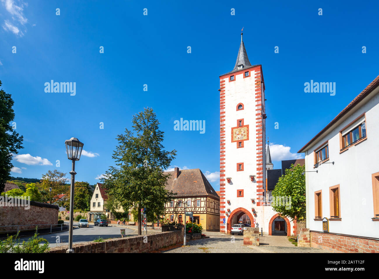 Obertor, Karlstadt am Main, Bavaria, Germany Stock Photo