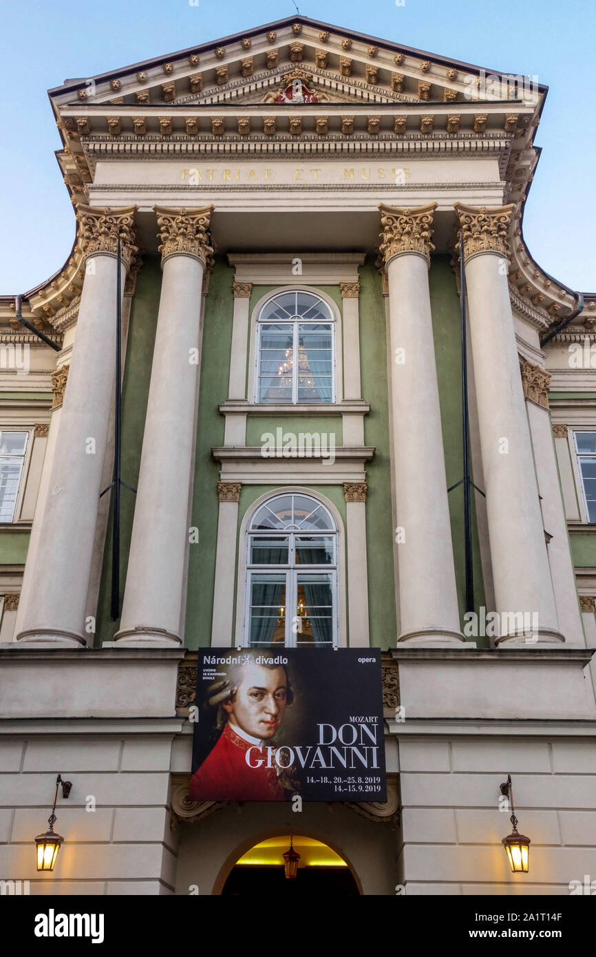 The Estates Theatre, Don Giovanni Mozart, Prague Opera House Czech Republic Stock Photo