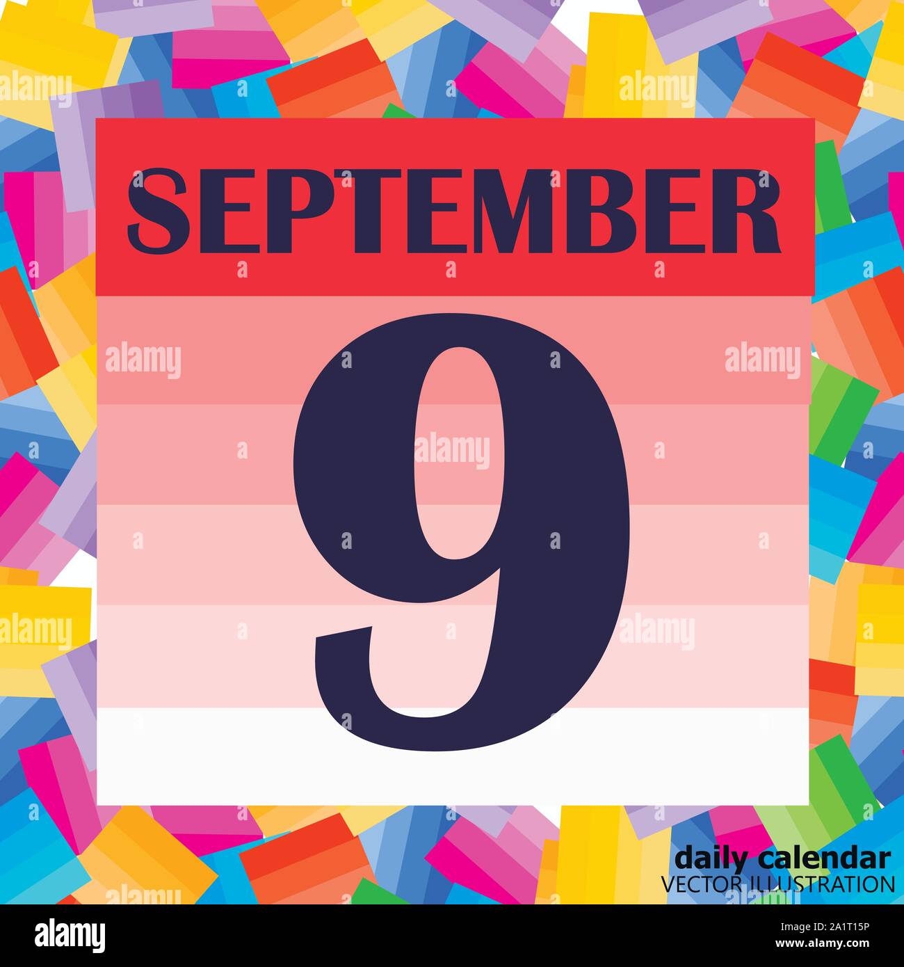 September 9 icon. For planning important day. Banner for holidays and