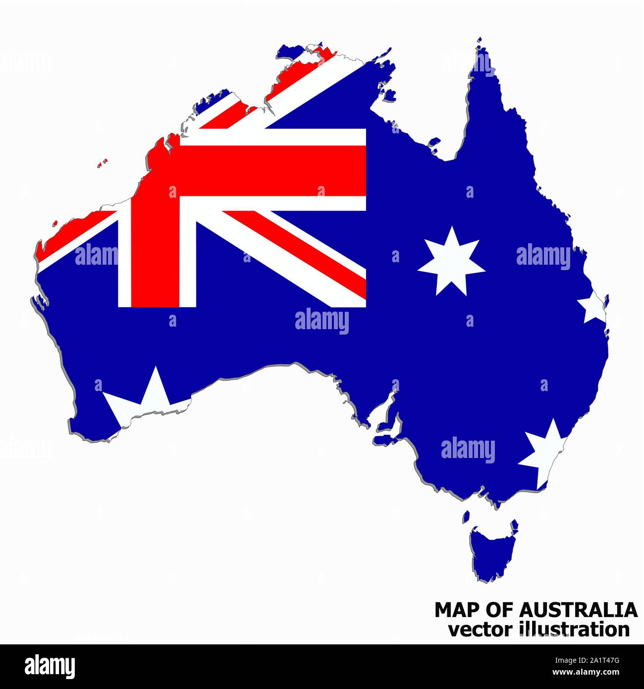 Map of Australia with flag. Australian infographic Stock Vector Image & Art Alamy