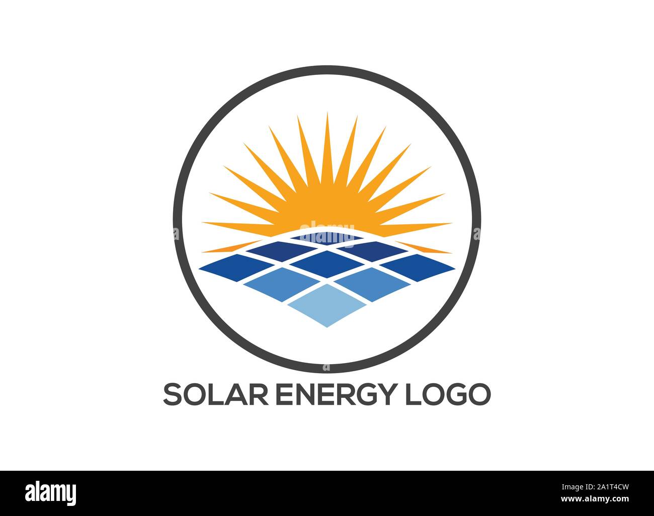 Solar panel icon trendy and modern symbol for graphic and web design. Solar Energy Logo Icon, Sunrise icon vector design template, summer symbol, Stock Vector