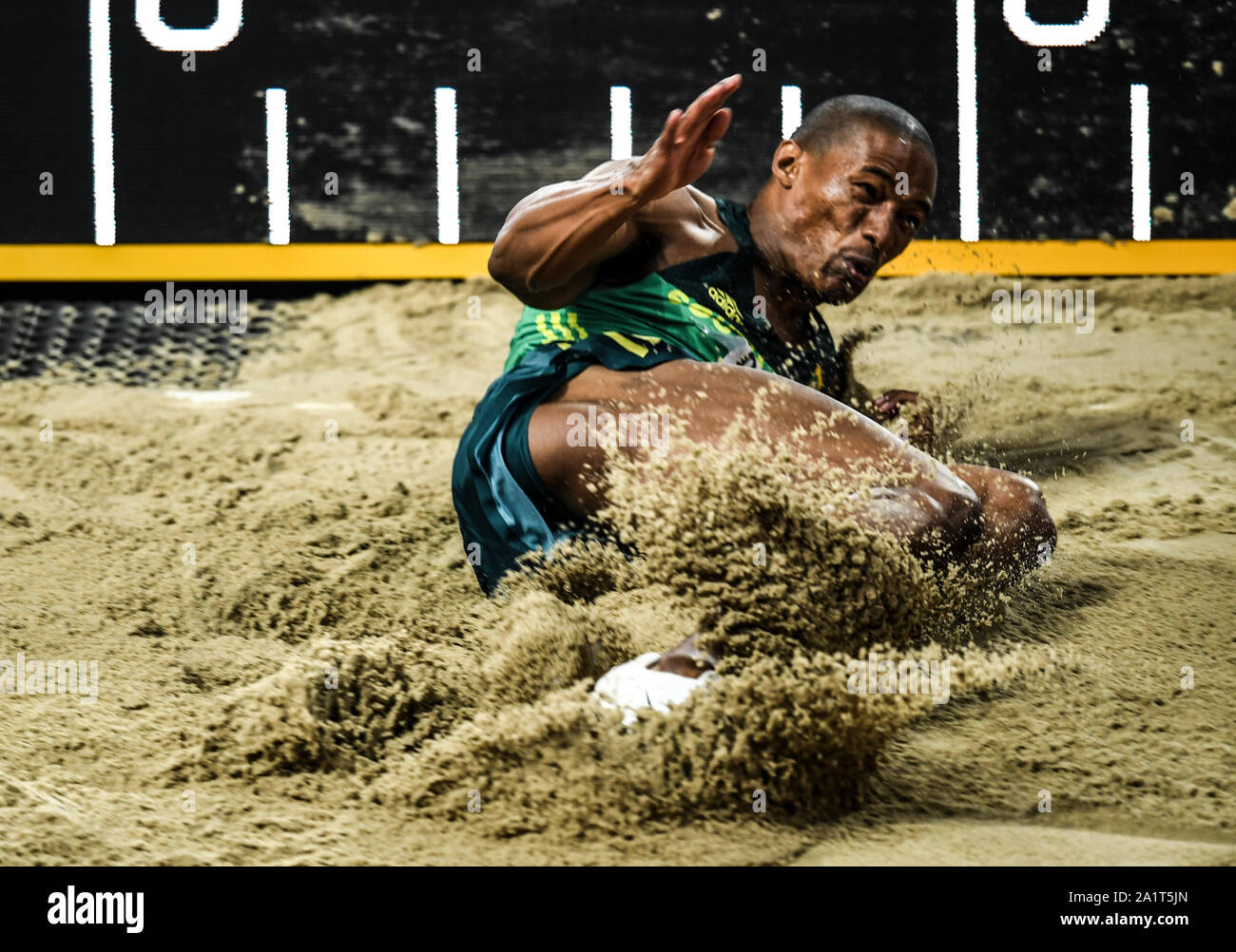 Ruswahl Samaai (South Africa). Long Jump Men final. IAAF World