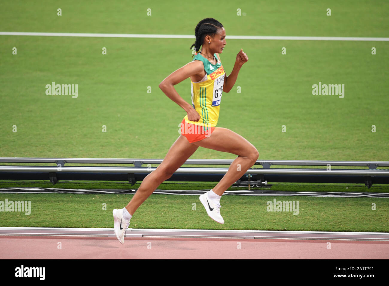 Letesenbet Gidey (Ethiopia). 10,000 metres women Silver Medal. IAAF