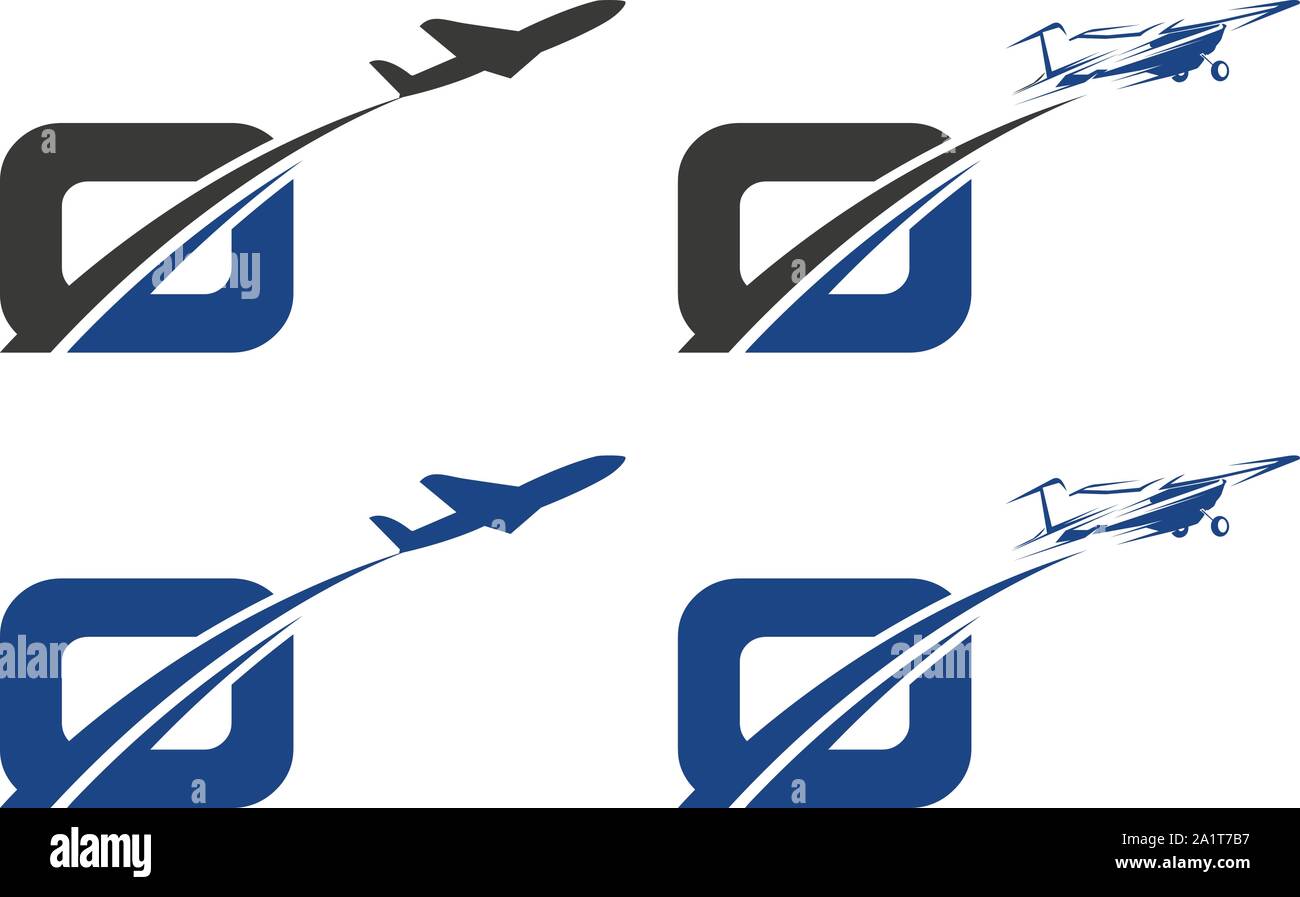 O Letter sign, symbol, monogram. Aviation Logo Design. Aircraft logo ...