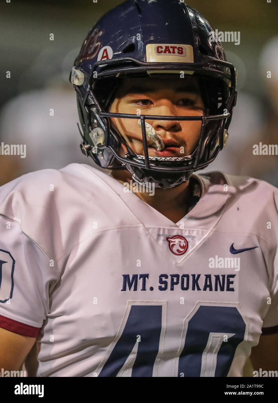 Football game action with Mead vs. Mt. Spokane High School in Spokane