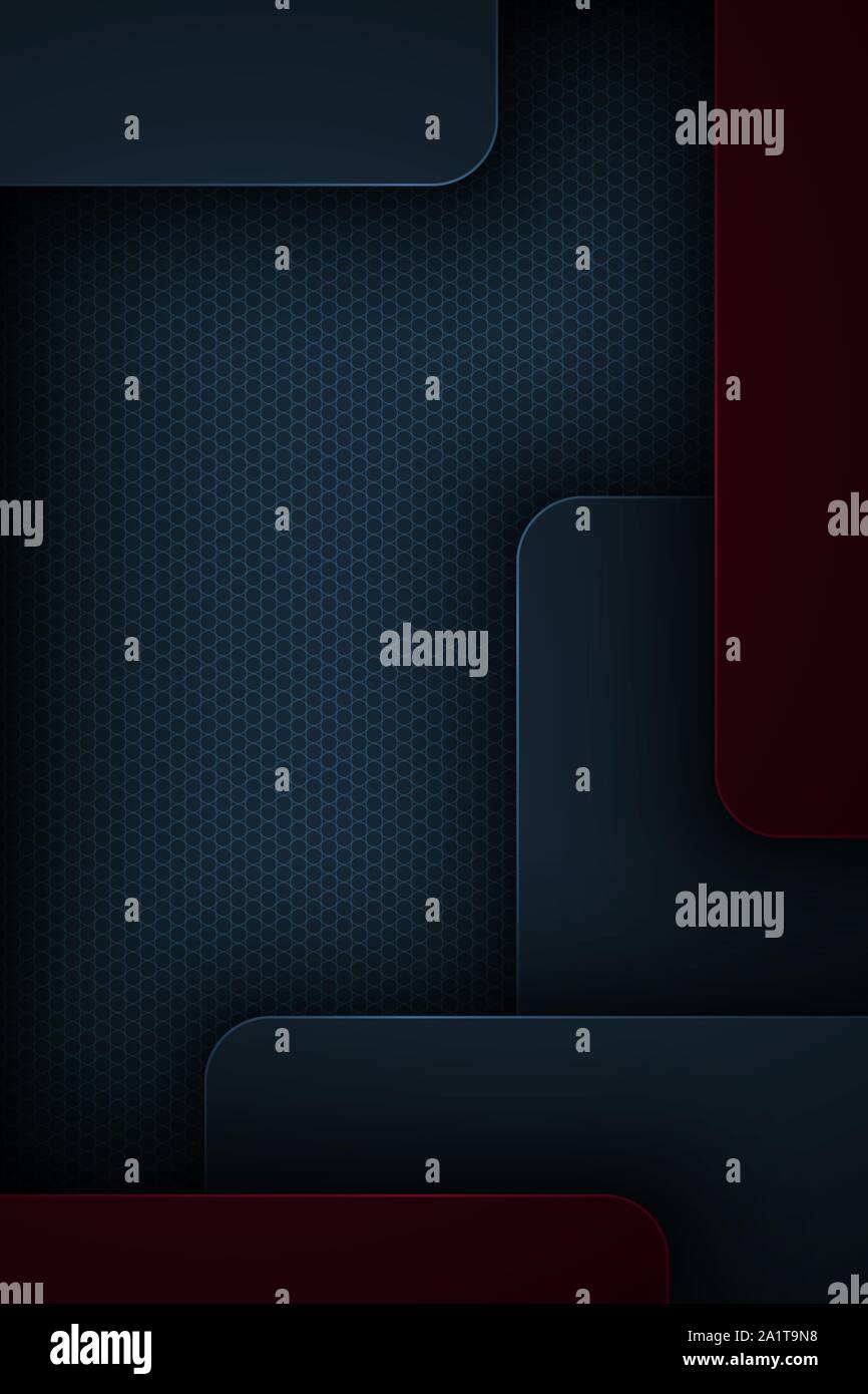 Dark blue abstract vector background with overlapping characteristics