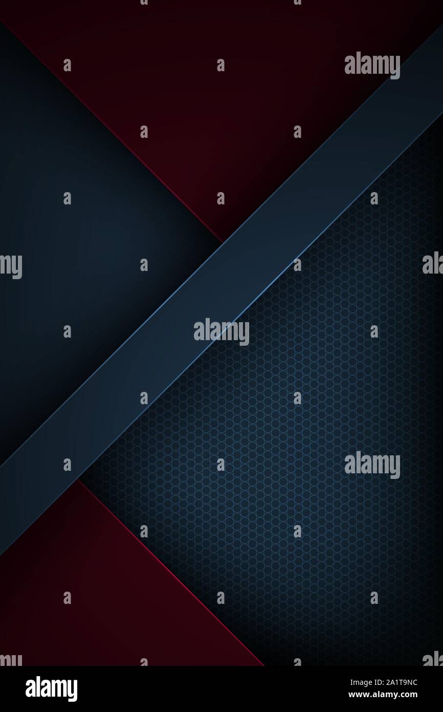Dark blue abstract vector background with overlapping characteristics