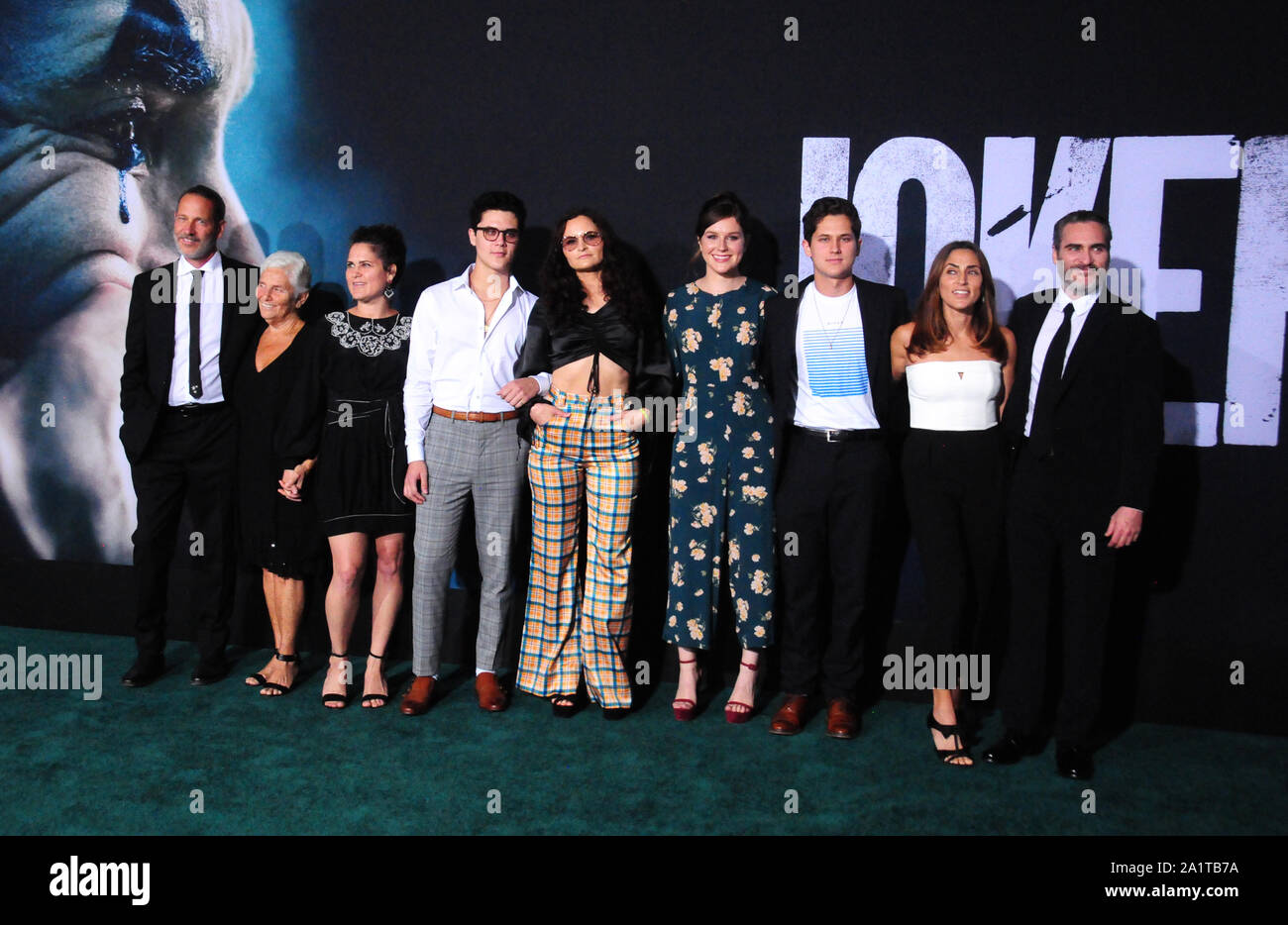 Hollywood, California, USA 28th September 2019 Actor Joaquin Phoenix, sister Summer Phoenix and family attend Warner Bros. Pictures Presents 'Joker' Premiere on September 28, 2019 at TCL Chinese Theatre IMAX in Hollywood, California, USA. Photo by Barry King/Alamy Live News Stock Photo