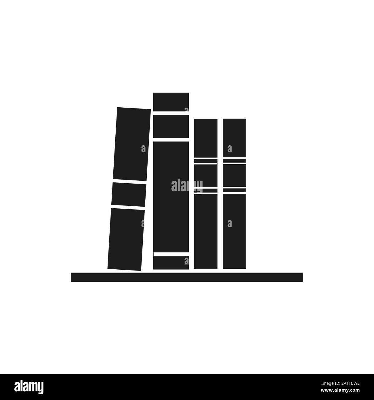 bookshelf icon. flat illustration of bookshelf vector icon. bookshelf