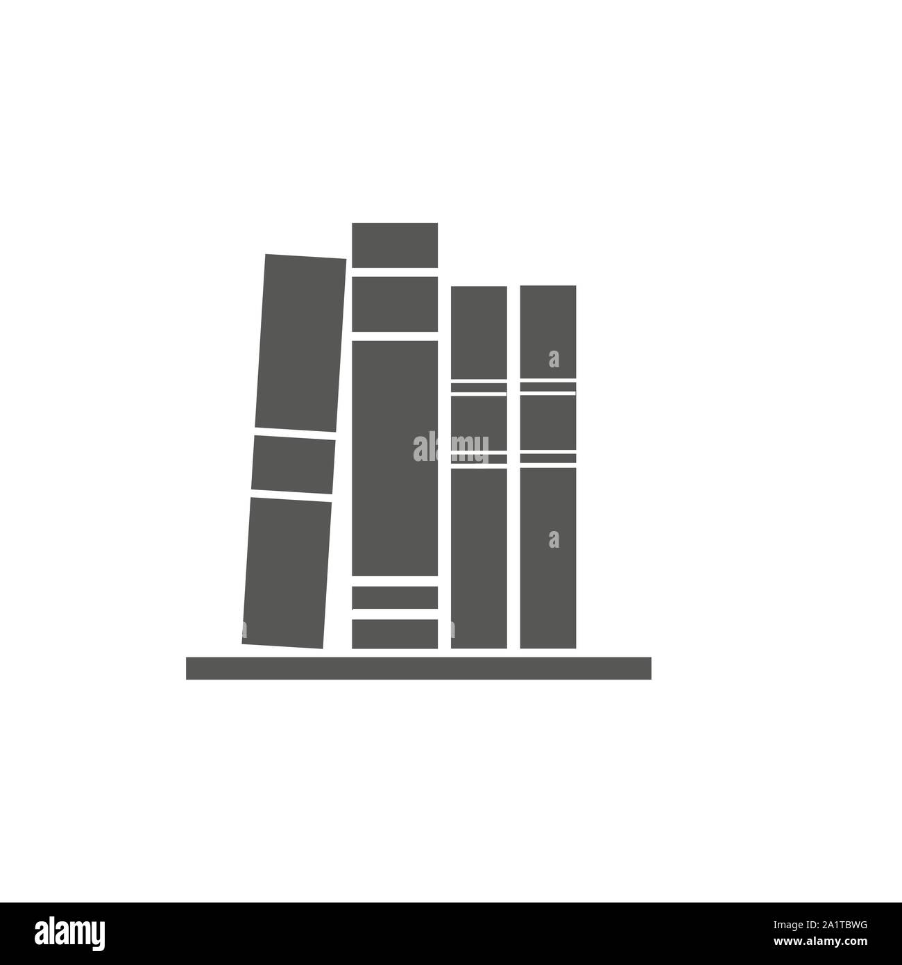 bookshelf icon. flat illustration of bookshelf vector icon. bookshelf sign symbol Stock Vector