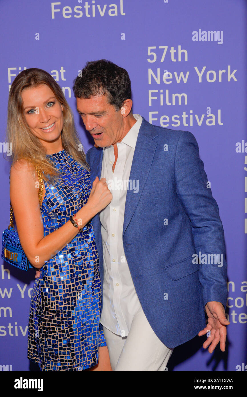 NEW YORK, NY SEPTEMBER 28 Nicole Kimpel and actor Antonio Banderas