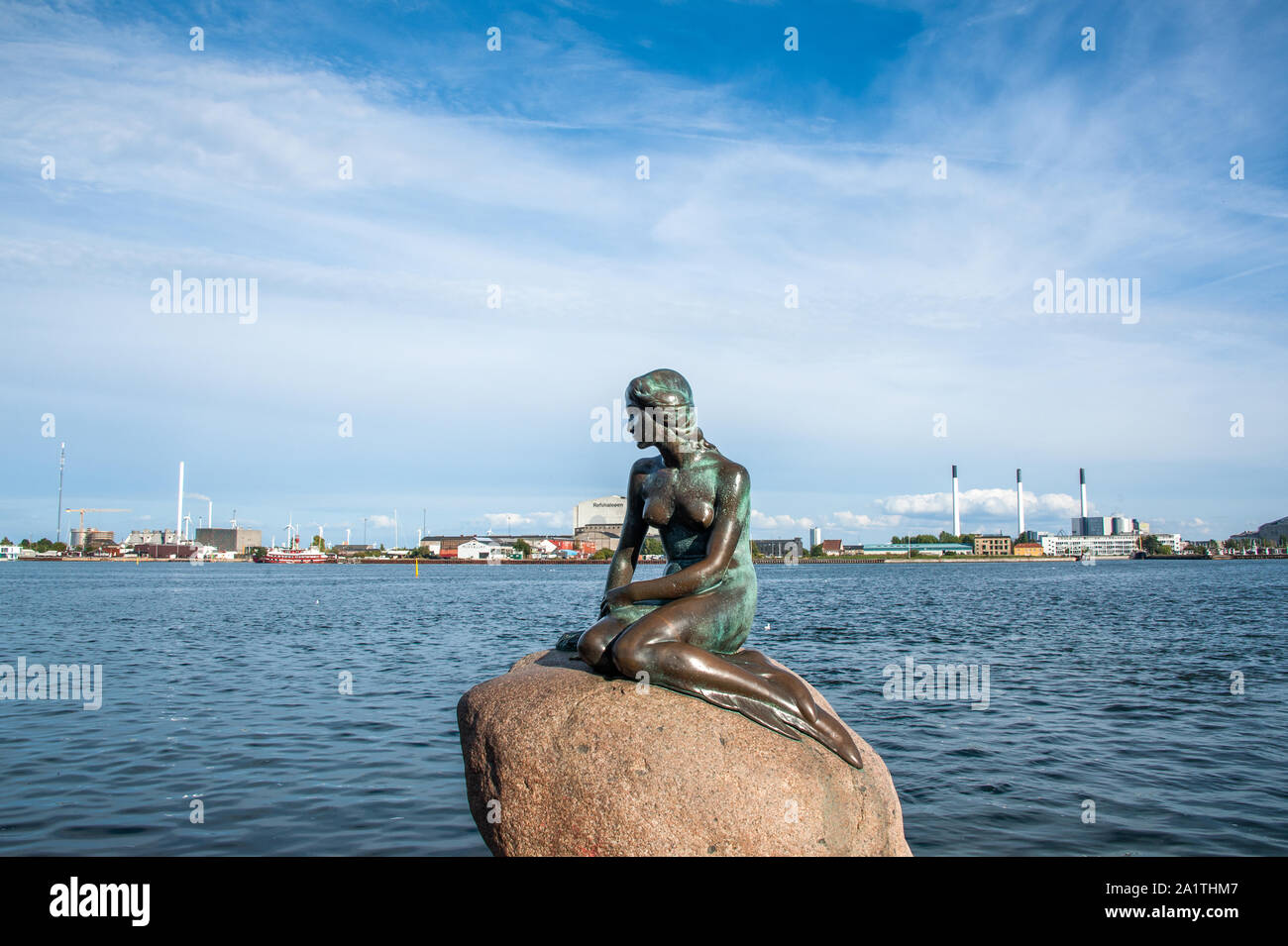 Danish mermaid city sculptures Stock Photo - Alamy