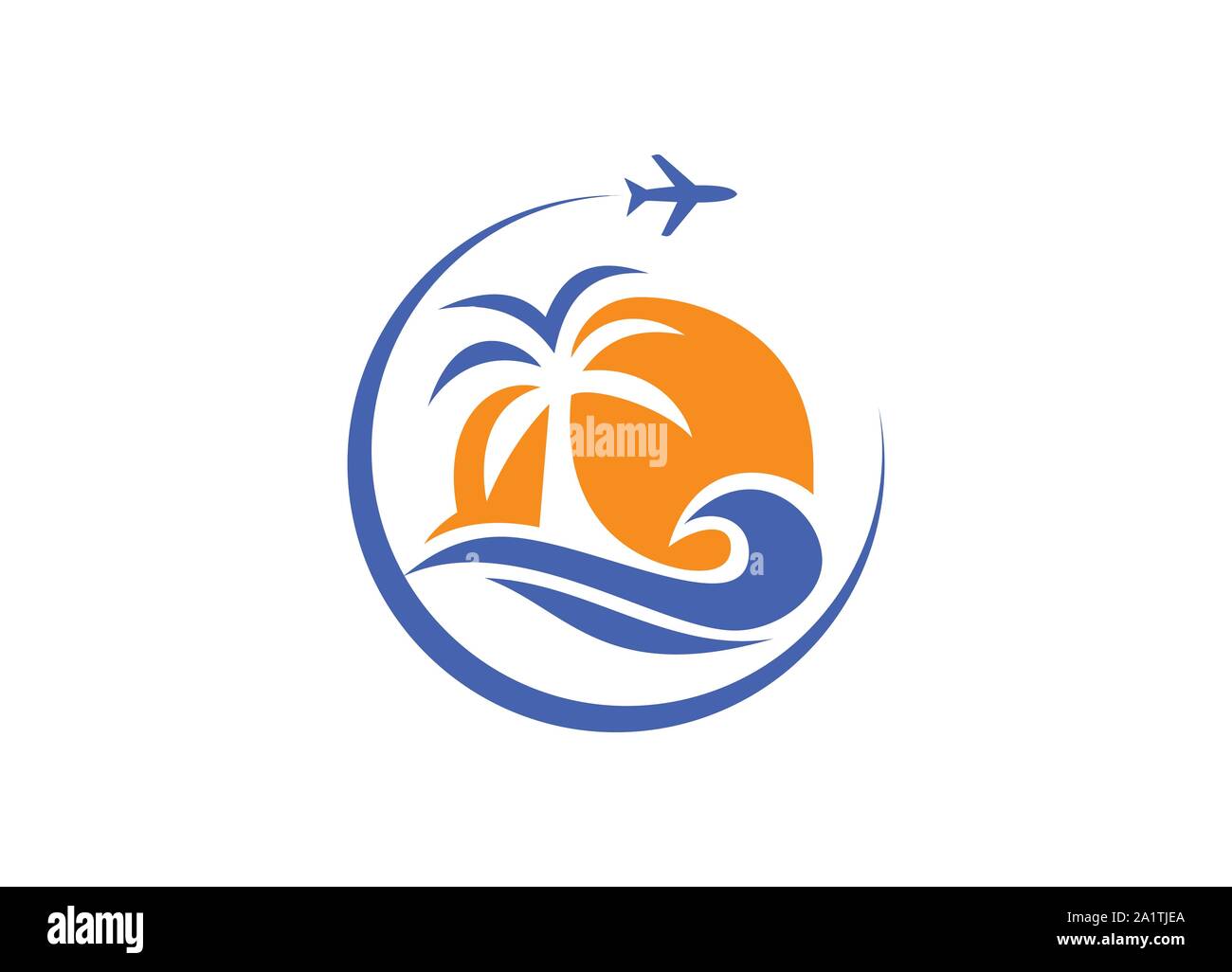 summer travel logo icon vector template, Vector logo design templates for airlines, airplane tickets, travel agencies - planes and emblems, Stock Vector