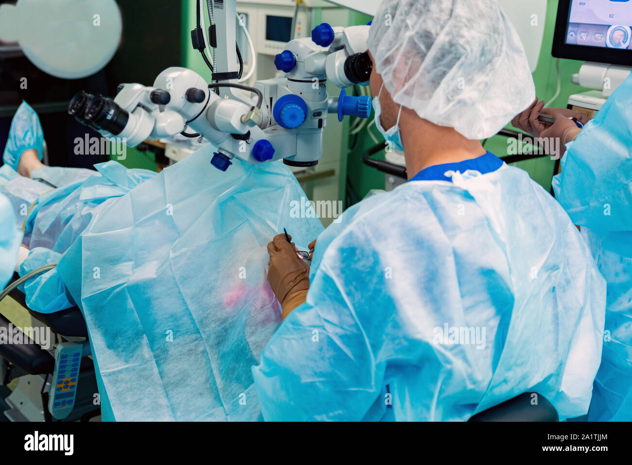 Lens replacement for vision ophthalmology surgery for eyes Stock Photo