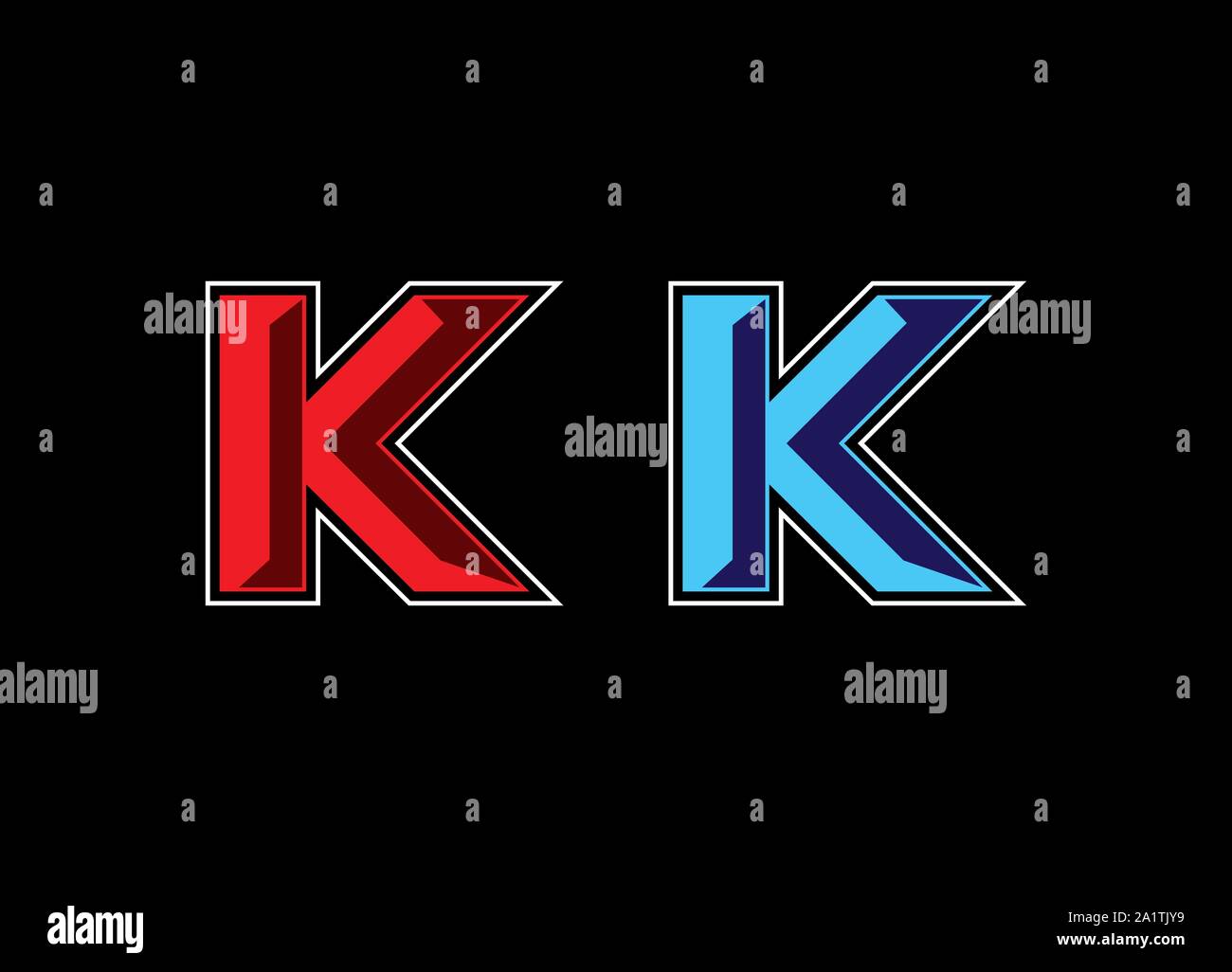 3 D letter logo, colorful logo Stock Vector