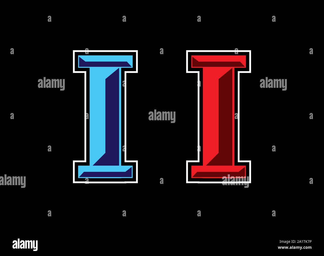 3 D letter logo, colorful logo Stock Vector