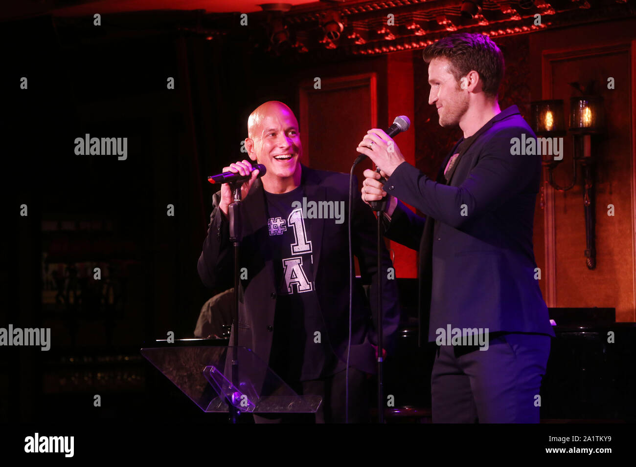 Broadway Daddies Concert, a benefit for About Face Youth Theatre held at Feinstein's/54 Below nightclub. Featuring: Eric Rosen, Claybourne Elder Where: New York, New York, United States When: 27 Aug 2019 Credit: Joseph Marzullo/WENN.com Stock Photo