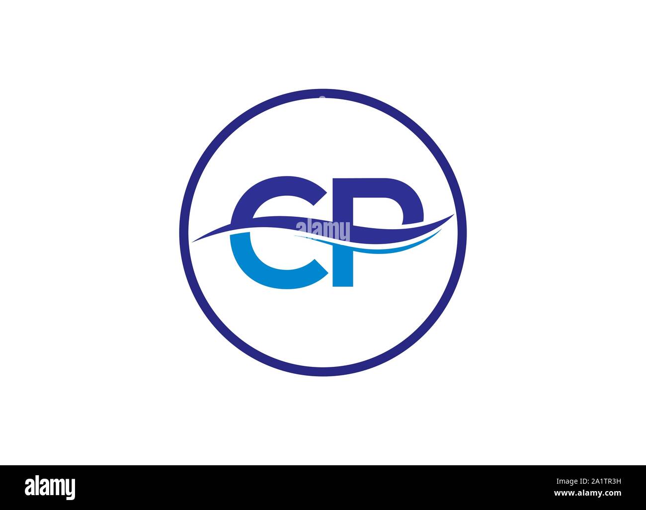 C P letter logo, c&p letter with wave logo Stock Vector Image ...