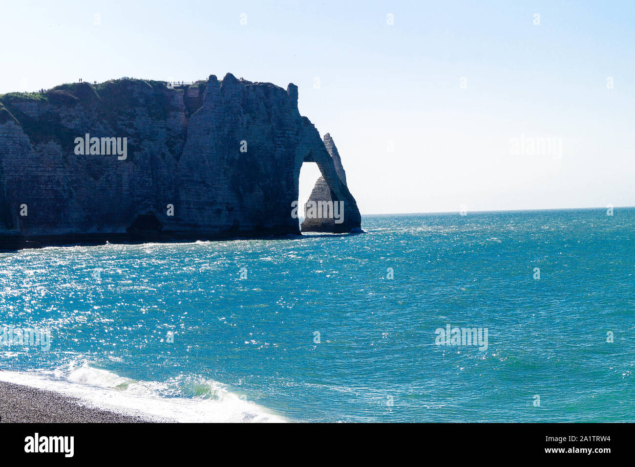 The White chalk cliffs of Etretat Normandie France Stock Photo - Alamy