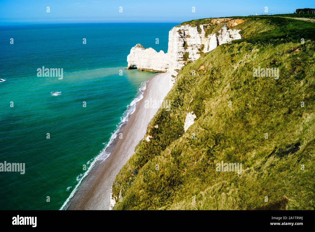 The White chalk cliffs of Etretat Normandie France Stock Photo Alamy