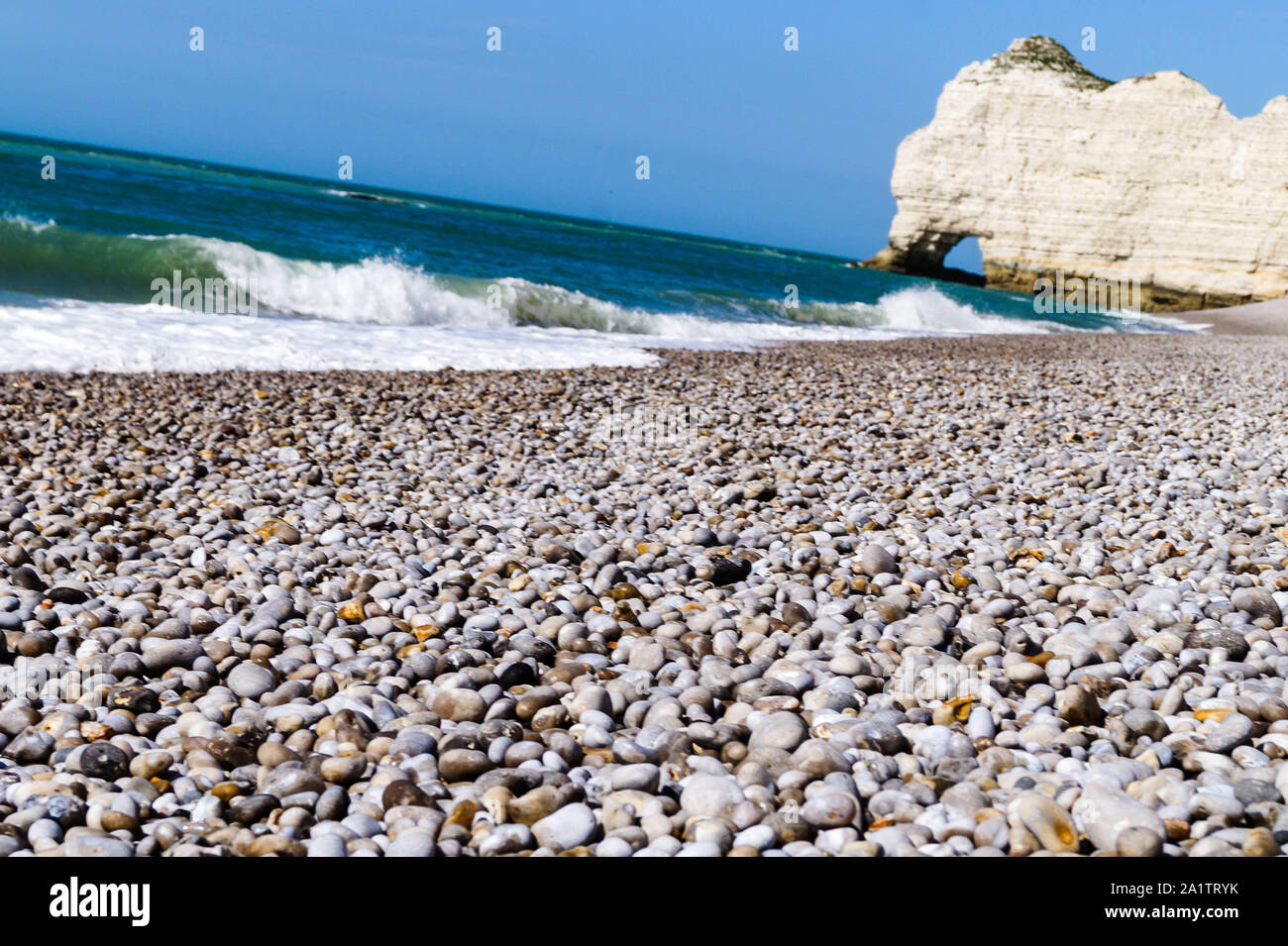The White chalk cliffs of Etretat Normandie France Stock Photo - Alamy
