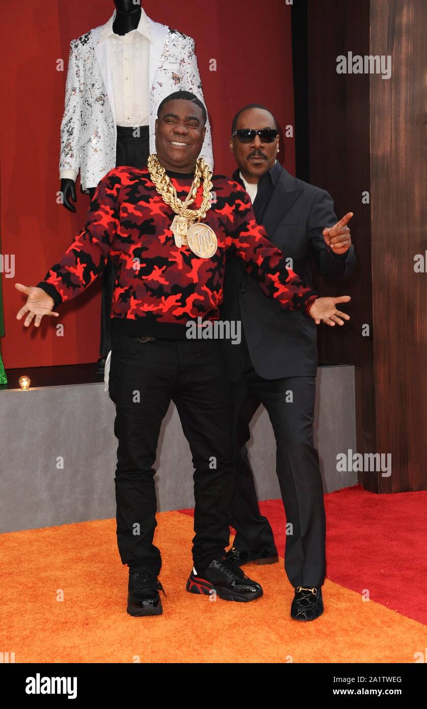 Los Angeles, USA. 28th Sep, 2019. Tracy Morgan, Eddie Murphy at arrivals for DOLEMITE IS MY NAME Premiere, Regency Village Theatre - Westwood, Los Angeles, CA September 28, 2019. Credit: Elizabeth Goodenough/Everett Collection/Alamy Live News Stock Photo