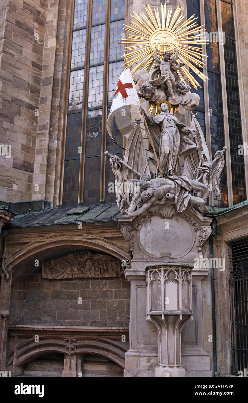 Saint Stephens Cathedral statue Vienna Austria Stock Photo Alamy