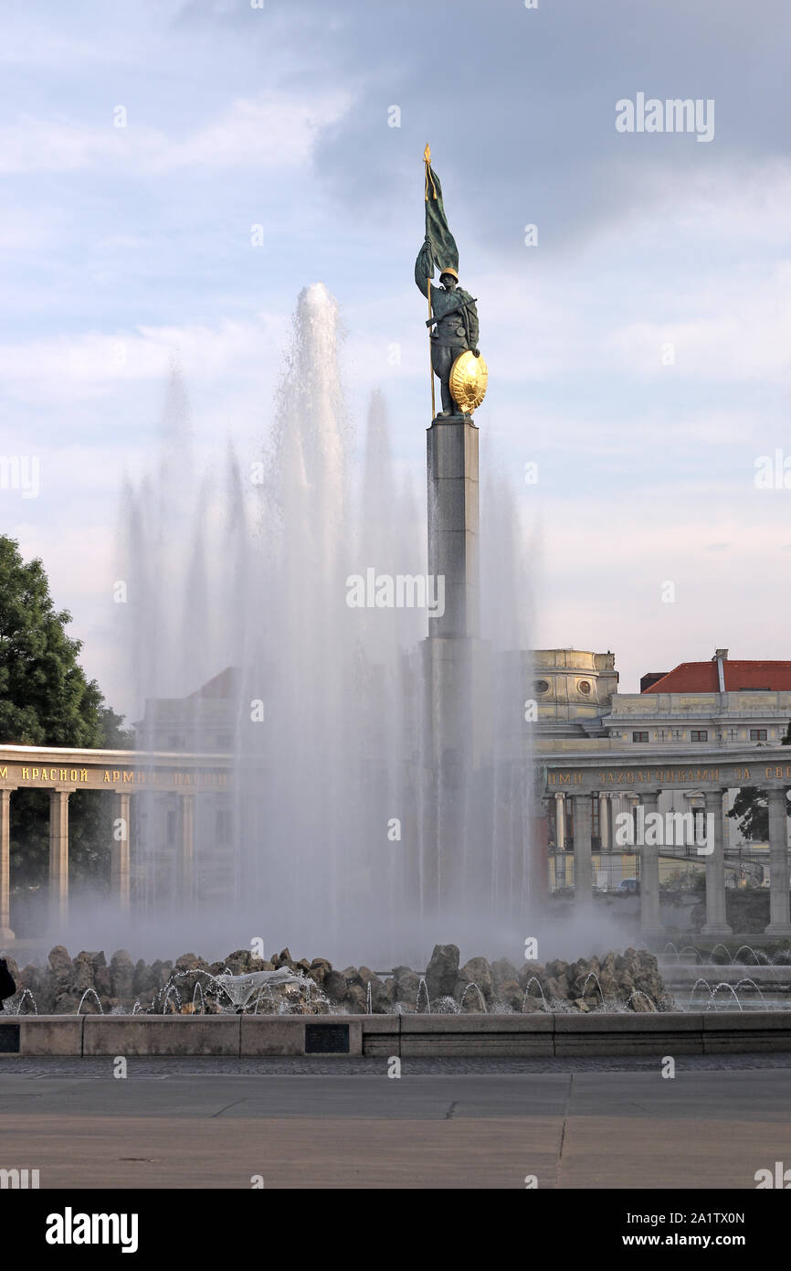 A monument to the liberatorsof Austria Schwarzbergplatz Vienna Stock Photo