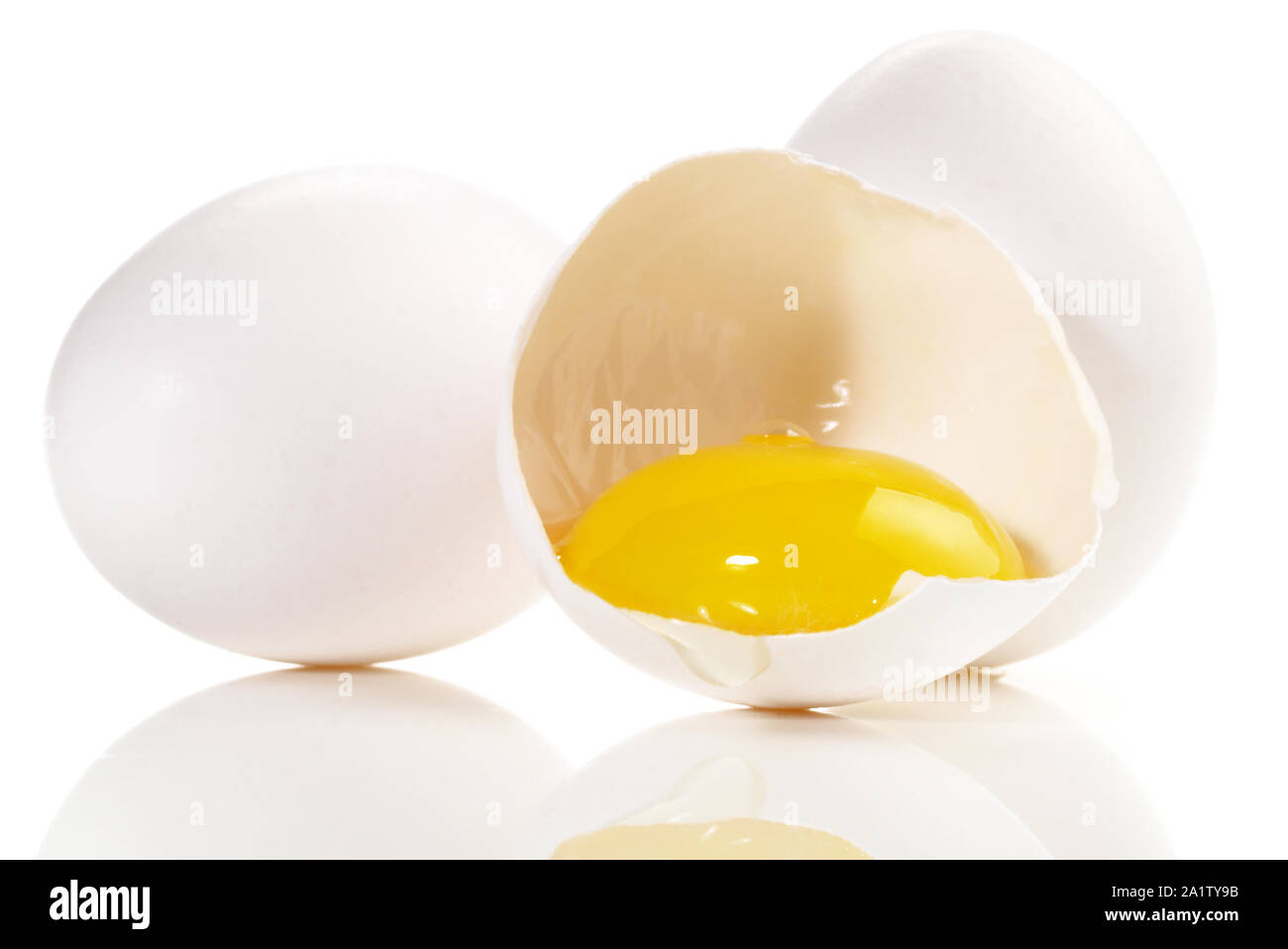Eggs on white Background Stock Photo