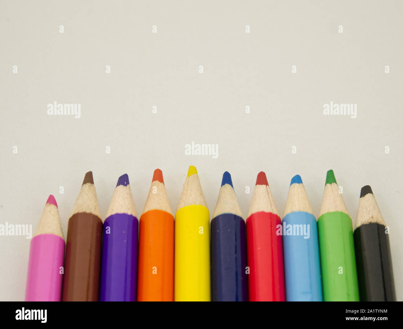 Color pencils isolated on white background Stock Photo - Alamy