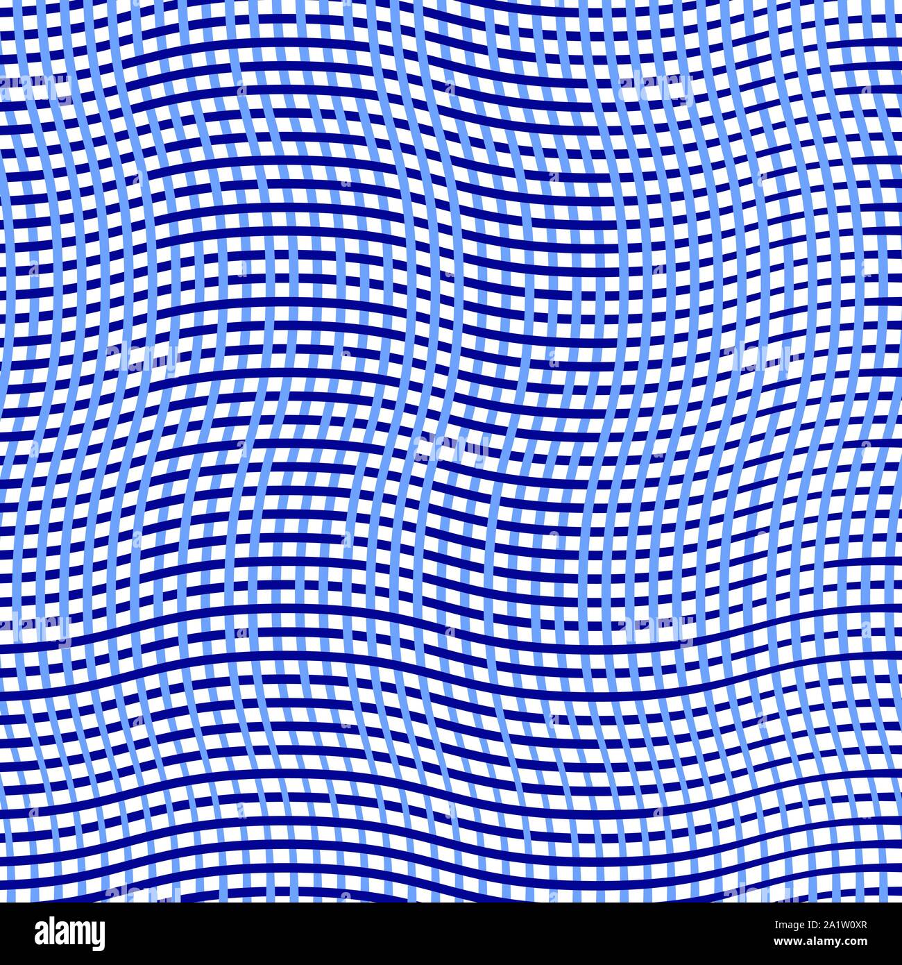 Duotone, 2-color geometric pattern of dense wavy lattice, grid ...
