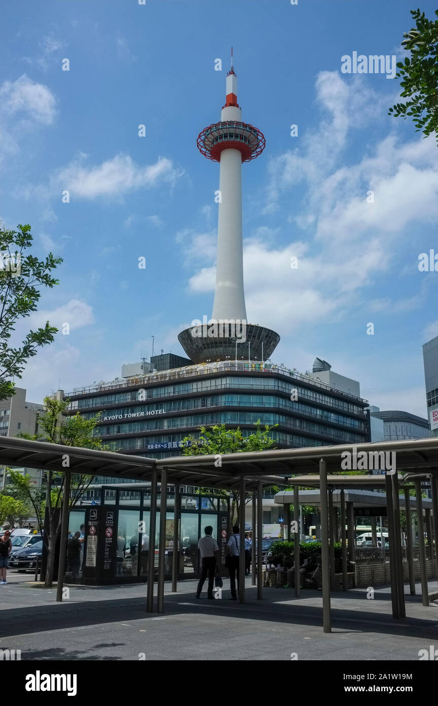 Kyoto Tower in Kyoto Japan. Stock Photo