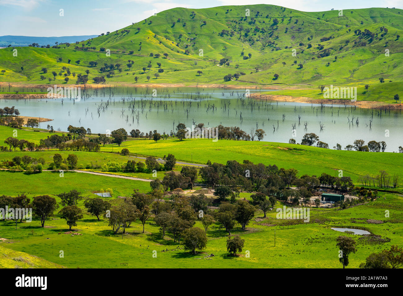 Tallangatta lookout in rural Victoria, Australia Stock Photo Alamy