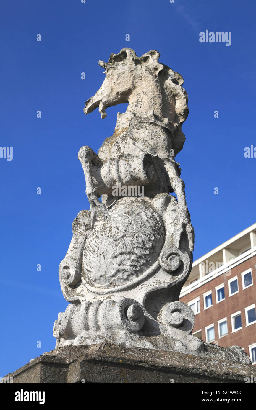 Unicorn Statue, Hastings, East Sussex. UK Stock Photo
