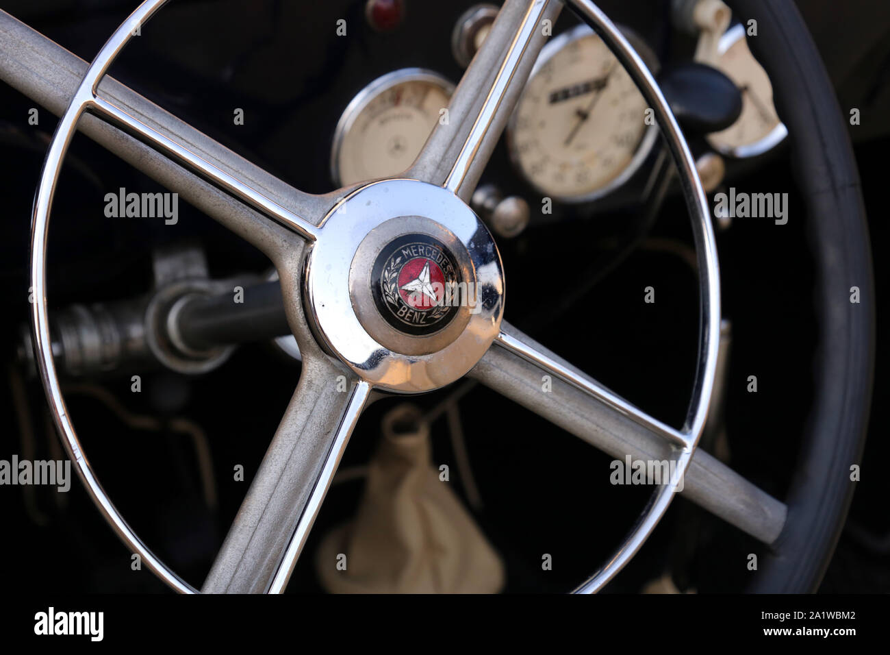 Cracow. Krakow. Poland. The Classic Moto Show Krakow on Main Market square. Annual event. Stock Photo