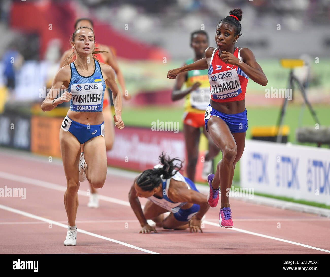 Rose Mary Almanza (Cuba). 800 Metres Women, Semi final. IAAF World Athletics Championships, Doha 2019 Stock Photo