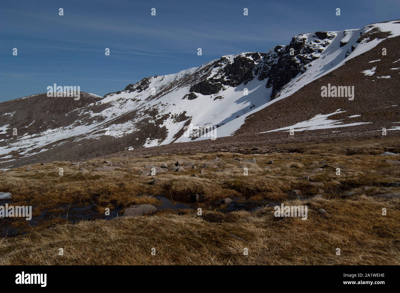 Northern Corries of the Cairngorms in winter, Cairngorm National Park, Scotland Stock Photo