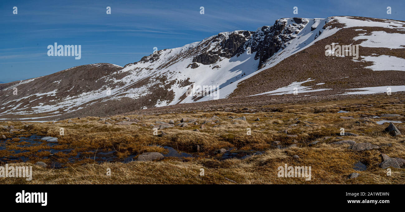 Northern Corries of the Cairngorms in winter, Cairngorm National Park, Scotland Stock Photo