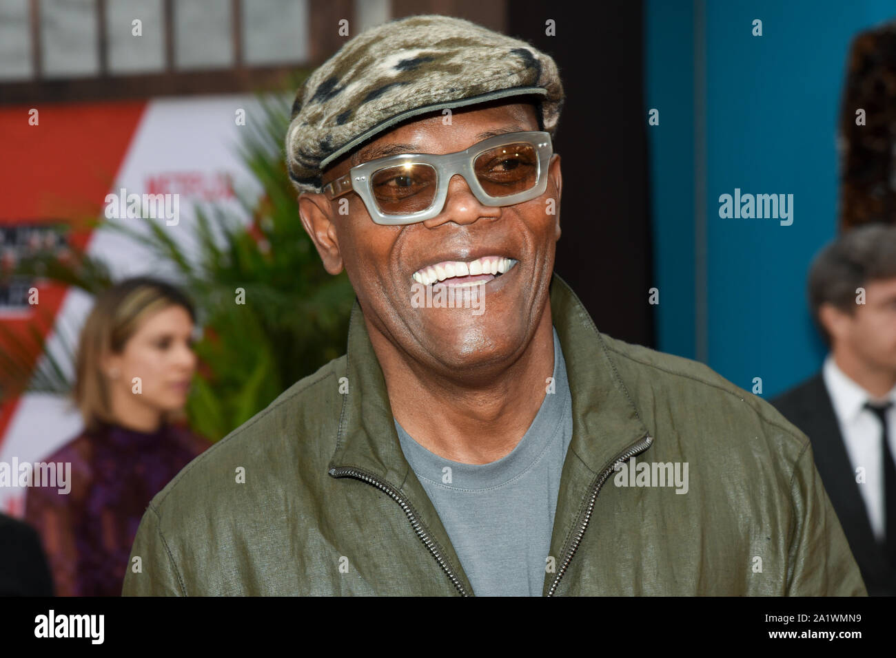 September 28, 2019, Westwood, California, USA: Samuel L. Jackson attends the LA Premiere Of Netflix's ''Dolemite Is My Name' (Credit Image: © Billy Bennight/ZUMA Wire) Stock Photo