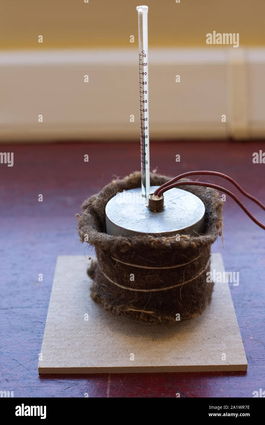 Specific Heat Capacity of Aluminium Experiment Set up with 