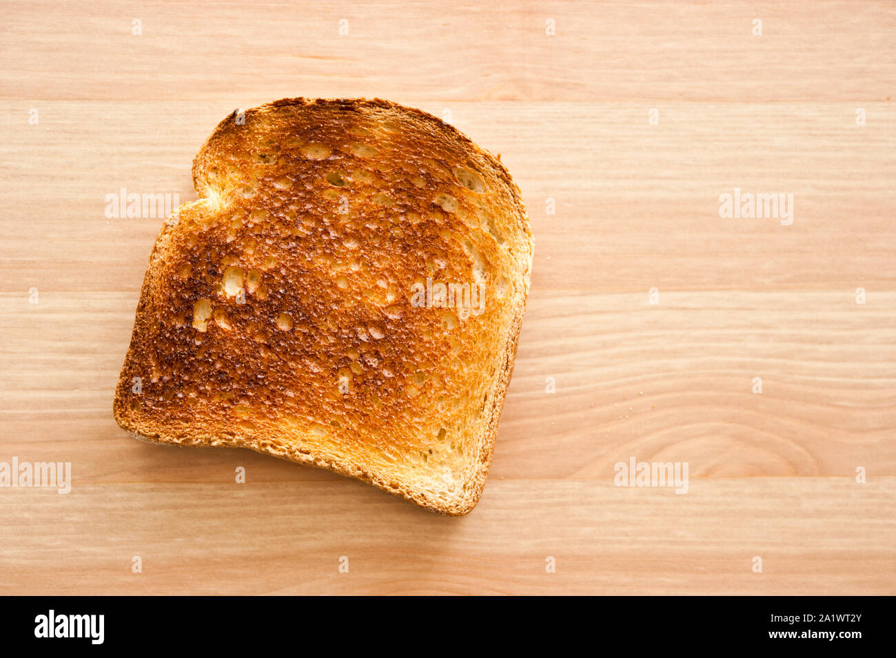 a slice of toast bread browned Stock Photo