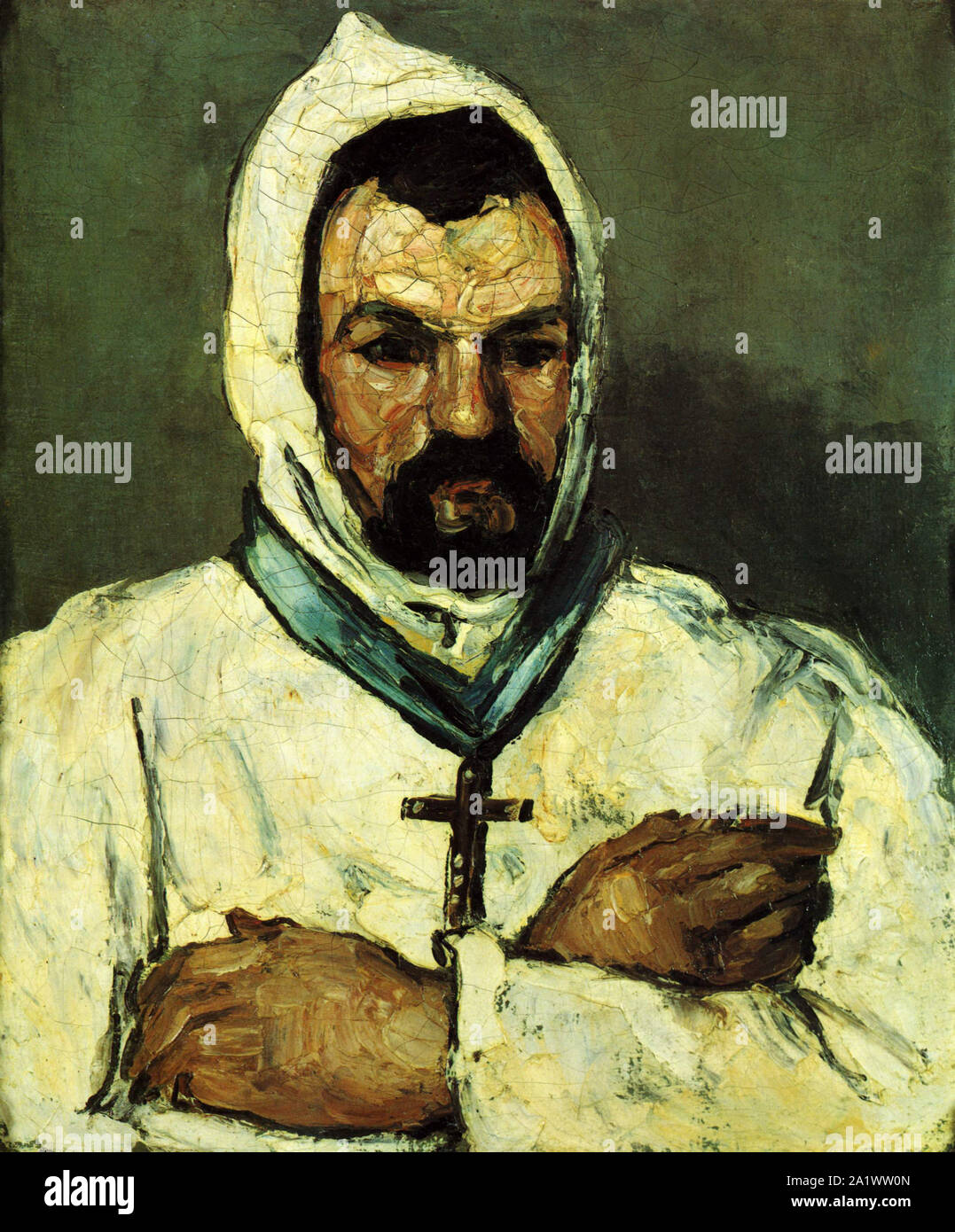 Portrait of Uncle Dominique as a Monk by Paul Cézanne Stock Photo