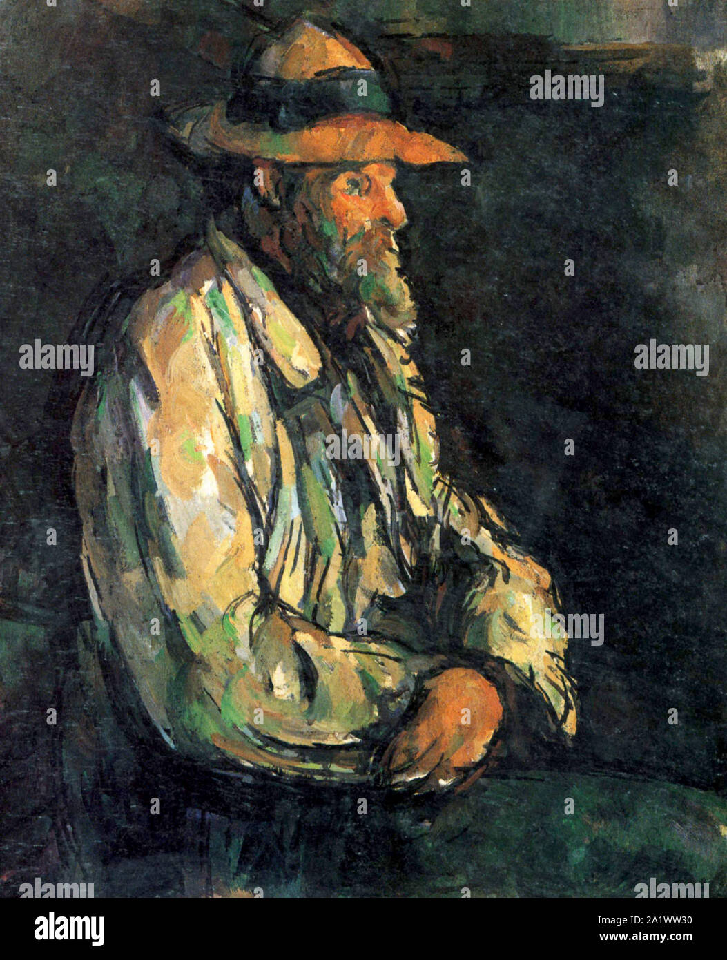Porträt des Vallier Portrait of Vallier 1906 by Paul Cézanne Stock Photo